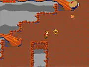 Space Captain McCallery free online game, retro-style shooter, astronaut blasting alien spiders, collecting stone spheres, action game.