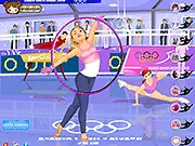 Graceful Gymnast free online game screenshot, Olympic competition dress up, stylish leotard design on PlayArcadeHub