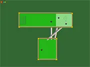 Mini-Putt free online game screenshot showing a golf ball being aimed on a miniature golf course hole with obstacles.