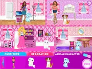 Play Dream Dollhouse free online interior design game, decorate a living room, bedroom, and kitchen with modern furniture on PlayArcadeHub