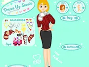Dress Up Sissie online game screenshot, a girl being dressed in simple, pretty clothes, free online fashion game