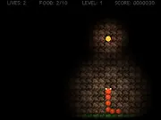 Light Snake free online retro arcade game with limited visibility and glowing food on PlayArcadeHub