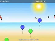 Balloonoid free online arcade game similar to Pong and Arkanoid where players bust colorful balloons with a metal ball on PlayArcadeHub