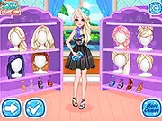 Two stylish animated sisters dressed in different fashion-forward outfits for the free Sisters Fashion Diva Face-off game.