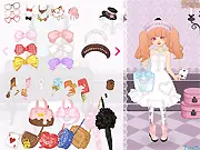 Play Sweet Lolita Mega Dress Up free online fashion game with over 200 customizable items and kawaii patterns