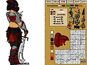 Warrior Creator free online RPG dress up game, Guild Wars inspired character design, fantasy warrior armor and weapons