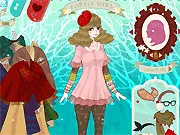 Mori Girl Winter Dress Up game screenshot showing a character styled in cozy, layered, and earthy-toned winter fashion