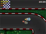 Free online Monster Kartz Qualifiers racing game showing a monster kart driving fast over a steep, hilly dirt track