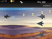 AeroChaos free online sidescrolling shooter game thumbnail showing the player's ship in action on PlayArcadeHub