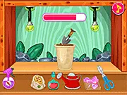 Play Baby Gardening free online game, girl planting a flower, caring for a pot plant with water and fertilizer, educational kids game