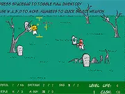Play Attack of the Killer Pumpkins online free game with Kabooki Boy and SMG