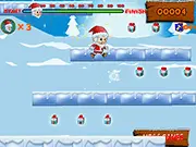 Free online Jump Jump Santa endless runner game, Santa jumping over winter obstacles