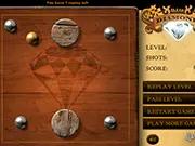 Big Diamond online game screenshot, golden ball aiming at silver balls on a billiard-style board, physics skill game.