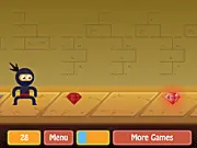 Play Ninja Hop free online game collecting diamonds and setting high score