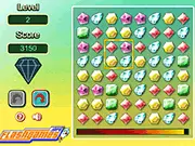 Juwel Twist free online game screenshot – Colorful jewels arranged on a board with an indication of rotational movement.