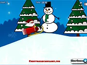 Free Santa Rocket Sledge Racing game, Santa racing against rivals in a high-speed vehicle
