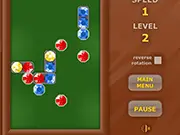 Free online Crystalloid match-3 puzzle game, screenshot of colorful crystals on a game board