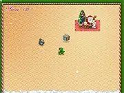 Play Shopping Mania free online Christmas game, Santa's elf collects presents in a busy mall