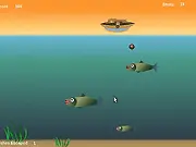 Play Fish Shooter free online game, shoot cannon balls at fish, collect ammo refills