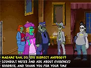 The undead private detective Margh and his partner Ghvnn in a pixel art scene from the funny point-and-click adventure game, Zombie Society Dead Detective - Roving Eyes