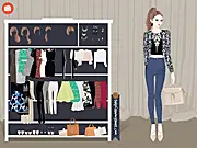 Rose-Print Ensemble dress up game online, play free floral fashion game, style rose patterned clothes