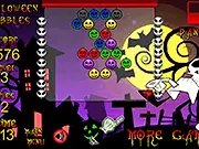Play Halloween Bubbles free online game – shooting and matching orange and purple pumpkin bubbles