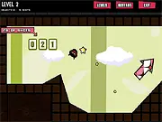 Torniko free online puzzle game screenshot showing two small, lost space characters trying to navigate a crashed spaceship and find an exit.