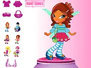 Chibi Bloom Girls Dressup free online game screenshot, Winx girl fashion styling on PlayArcadeHub