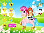 Play Bloom Doll Little Pony Dressup free online game, girl styling a pony and doll Bloom, best online dress up games