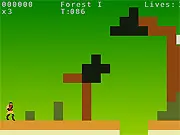 Goblinesque Shadows free online maze game screenshot showing the player character in a dark maze with a goblin nearby and a flashing exit.