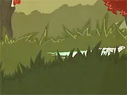 A majestic white wolf mid-leap, attacking a shadowy enemy with glowing claws in the Paws: White Wolf Unleashed action game.