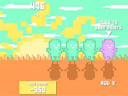 Friend Clicker game screenshot showing the character and a button to click for points in the free online game