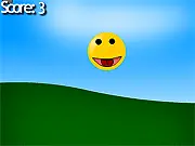 Screenshot of Keep It Up! online game showing a single black ball suspended in the air against a simple background, with a high score counter displayed.