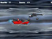 Play Terrorist Santa 2 free online shooter game, flying Santa's sleigh and firing missiles on PlayArcadeHub.