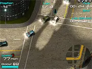 Club Nitro online street racing game screenshot showing a customized sports car speeding down a city road at night.