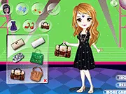 Helen Night Dressup free online fashion game screenshot, styling evening outfits on PlayArcadeHub