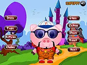Mr Pig Dressup free online game, styling a funny animal character, choose a cool outfit for Mr. Pig on PlayArcadeHub
