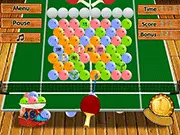 Tennis Bursting Balls online game screenshot, showing a paddle and a horde of incoming balls to destroy