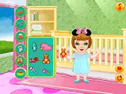 Baby Bath Care game screenshot, giving an adorable baby a bath and choosing her outfit, play free online