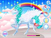 Pegasus Doctor and Make Up game screenshot, cute unicorn makeover and decorating game, play free online