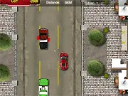 Hot Chase car pursuit game online, player vehicle chasing and ramming target car while avoiding traffic, play free