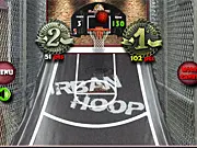 Cage Basketball Challenge free online arcade game, shooting hoops against a timer in a street basketball court