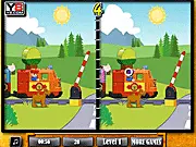 Toy Playground Spot the Difference free online game, puzzle finding differences between two toy pictures on PlayArcadeHub