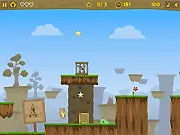 Hamstix free online platformer game. A high-jumping hamster traversing a dangerous, monster-filled land to rescue bat friends.