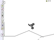 Play Free Rider free online, drawing a custom track for a stick figure to ride a bike on