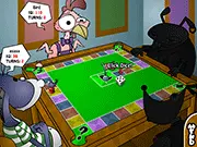 Puzzle Freak II free online brain game screenshot, racing around a game board by solving various logic puzzles and trivia