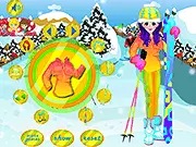 Fluo Ski Fashion Dress Up free game, online neon ski outfit styling, comfortable and colorful winter clothing