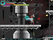 Cyborg Rebellion free online action shooter game featuring a rogue female cyborg fighting her creators on PlayArcadeHub