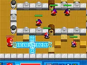 Play Bubble Hero online free, a Bomberman-like game using water balloons to defeat enemies in a maze