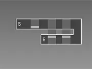 Screenshot of Pointer Maze game showing a computer mouse cursor navigating a narrow path between walls and obstacles